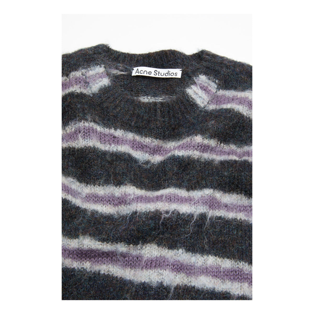 MOHAIR BLEND JUMPER (DARK GREY MELANGE/MULT) - 2