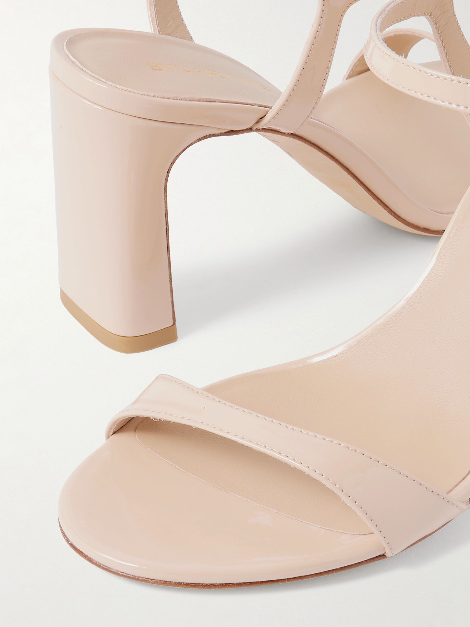 Babette patent-leather sandals Beige - 4