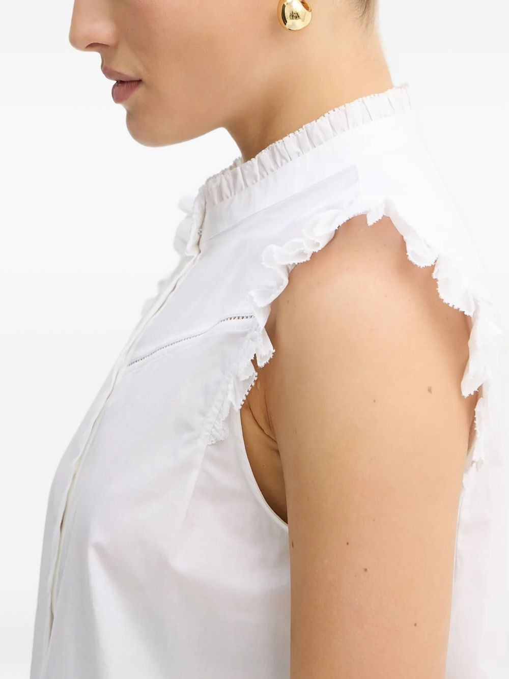 ruffle-embellished sleeveless top - 5