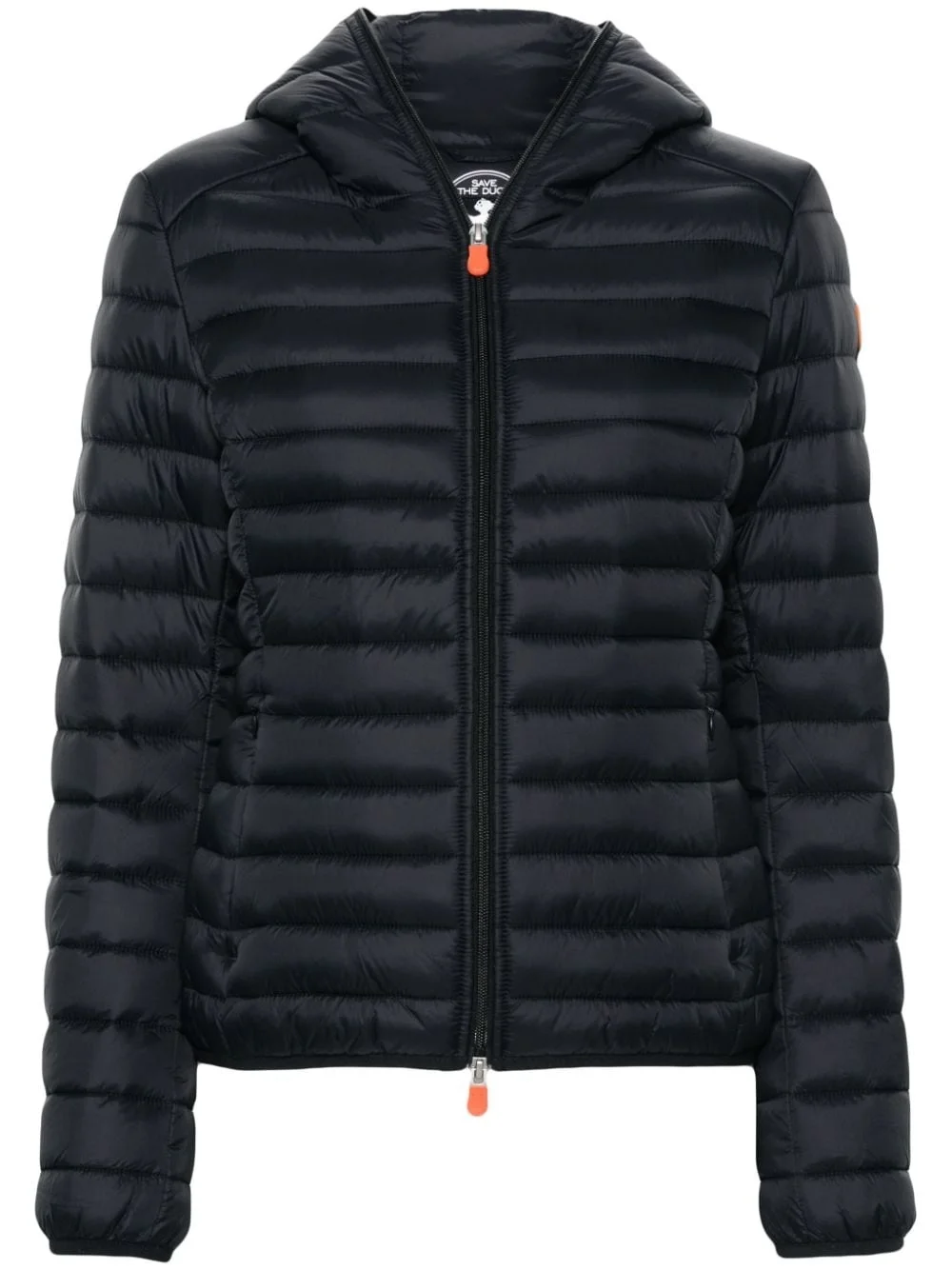 logo-patch padded jacket - 1