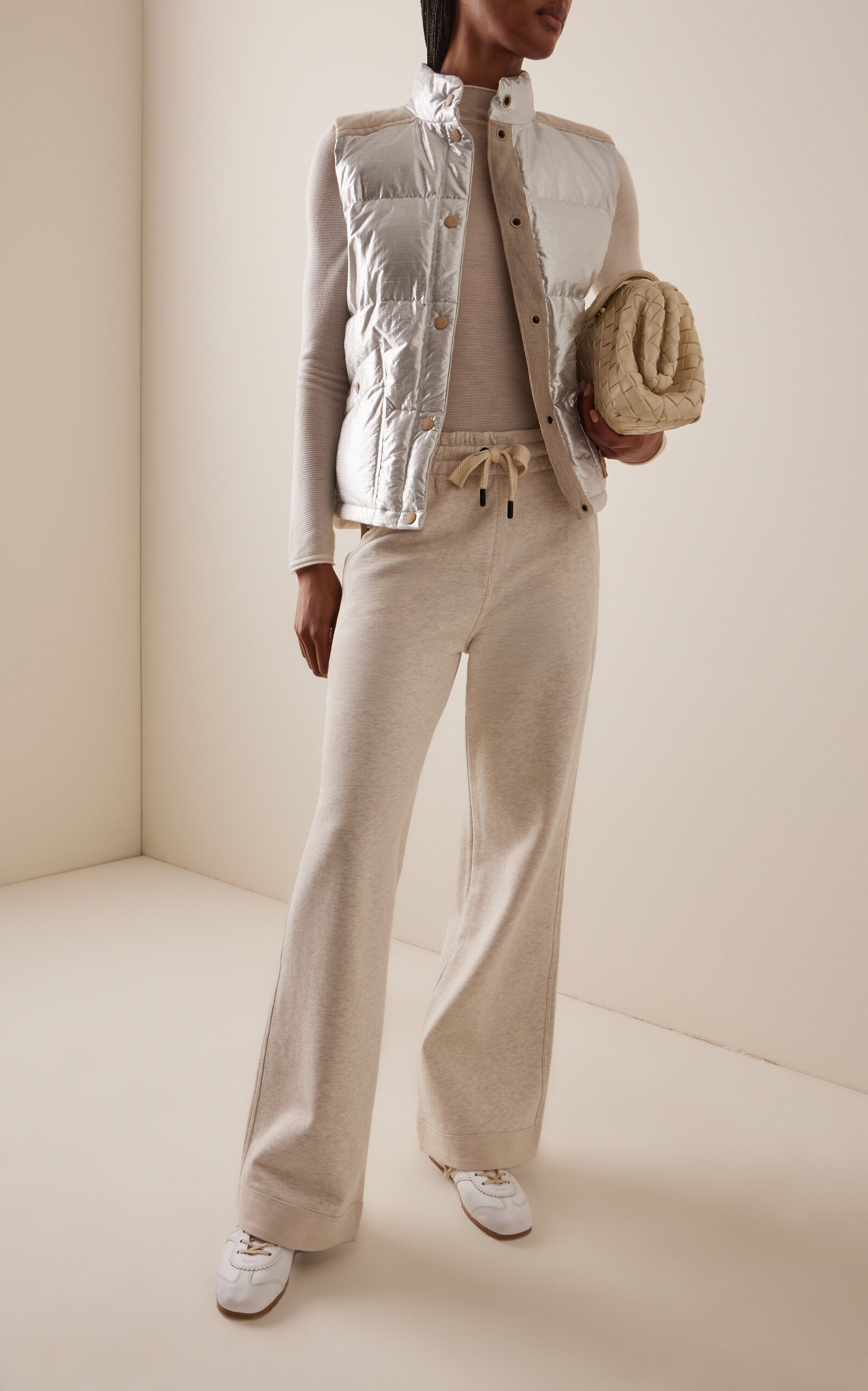 Pinchot Lamé Down Vest silver - 3