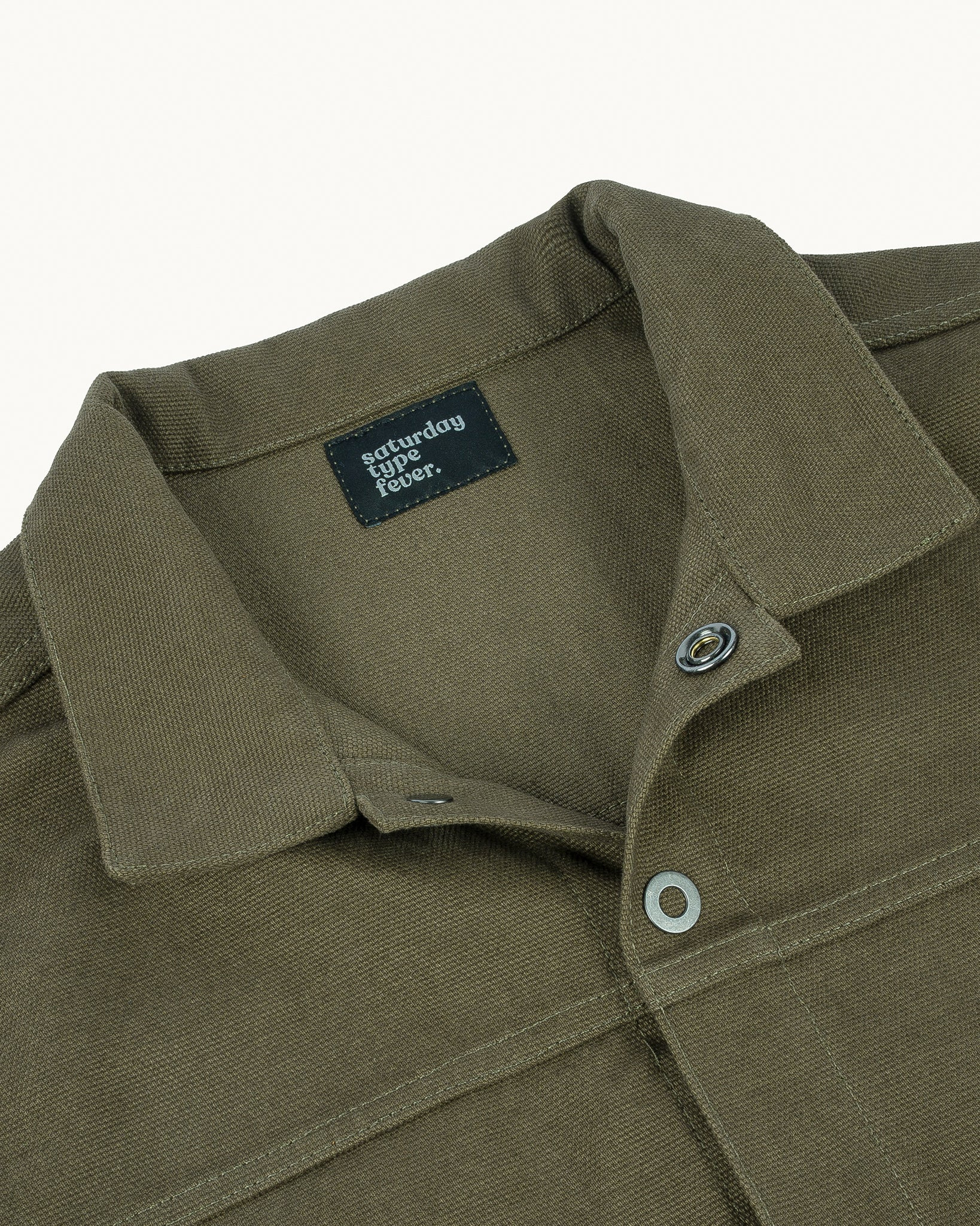 STF-TWLCPO-OLV SaturdayTypeFever - 9oz Cotton CPO Shirt - Olive - 7