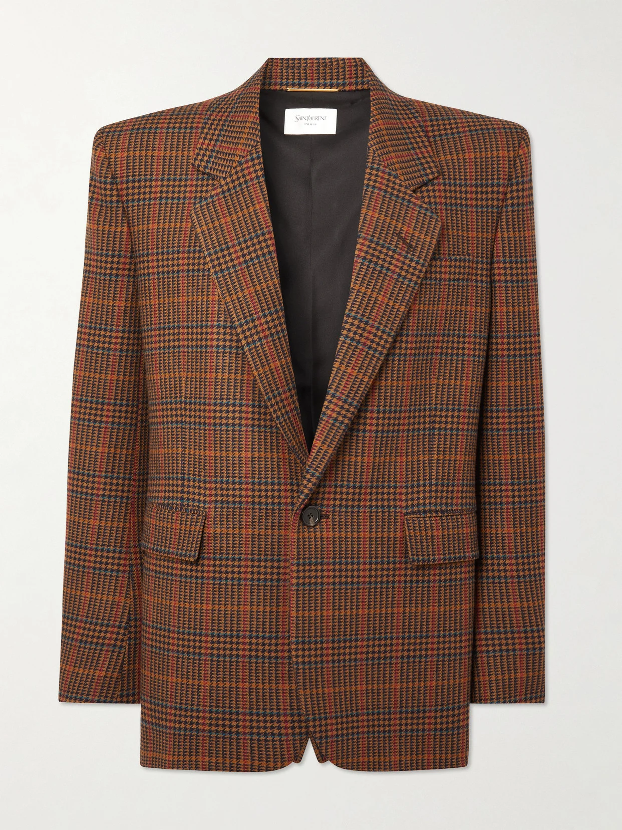 Prince Of Wales Checked Wool Blazer - 1