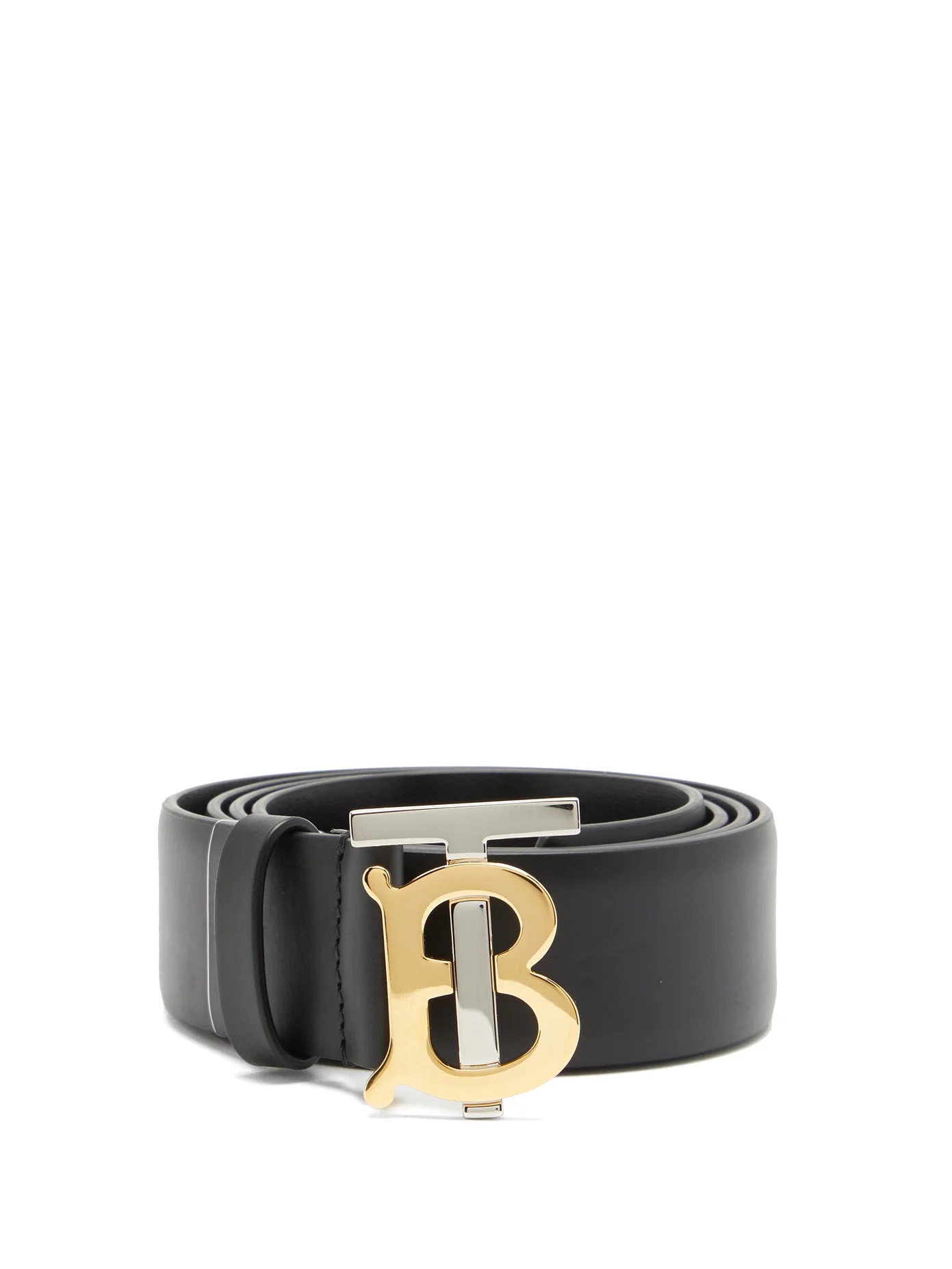 TB-buckle leather belt - 1