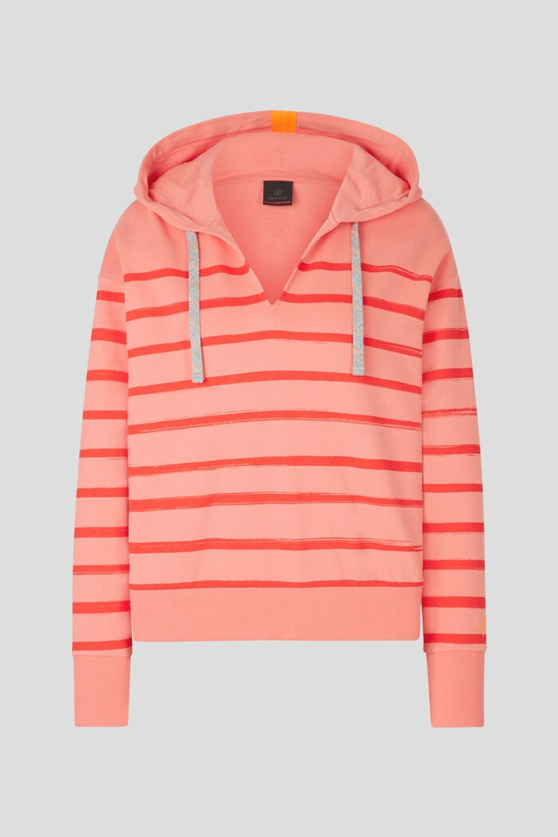 Dawn Hoodie in Apricot/Red 1