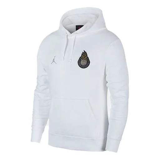 공기 요르단 Legacy 농구에 의하여 두건이 있는 Pullover 백색 CJ9093-100 - 1