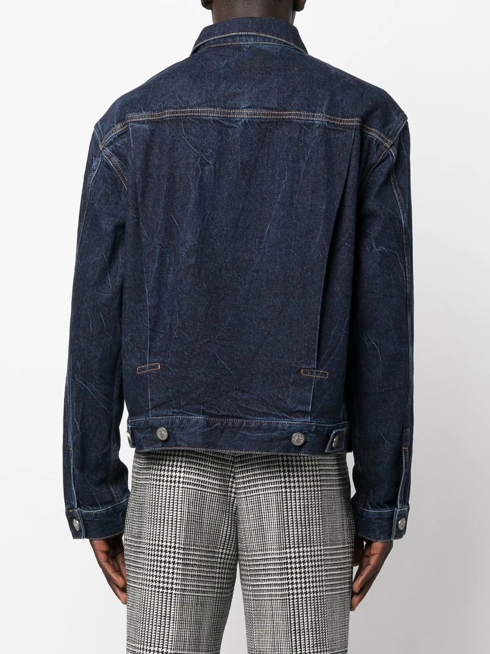 Orb-embroidered denim jacket - 5