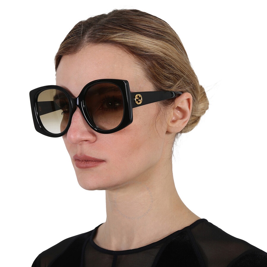 Gucci Brown Gradient Geometric Ladies Sunglasses GG1257SA 004 56 - 2