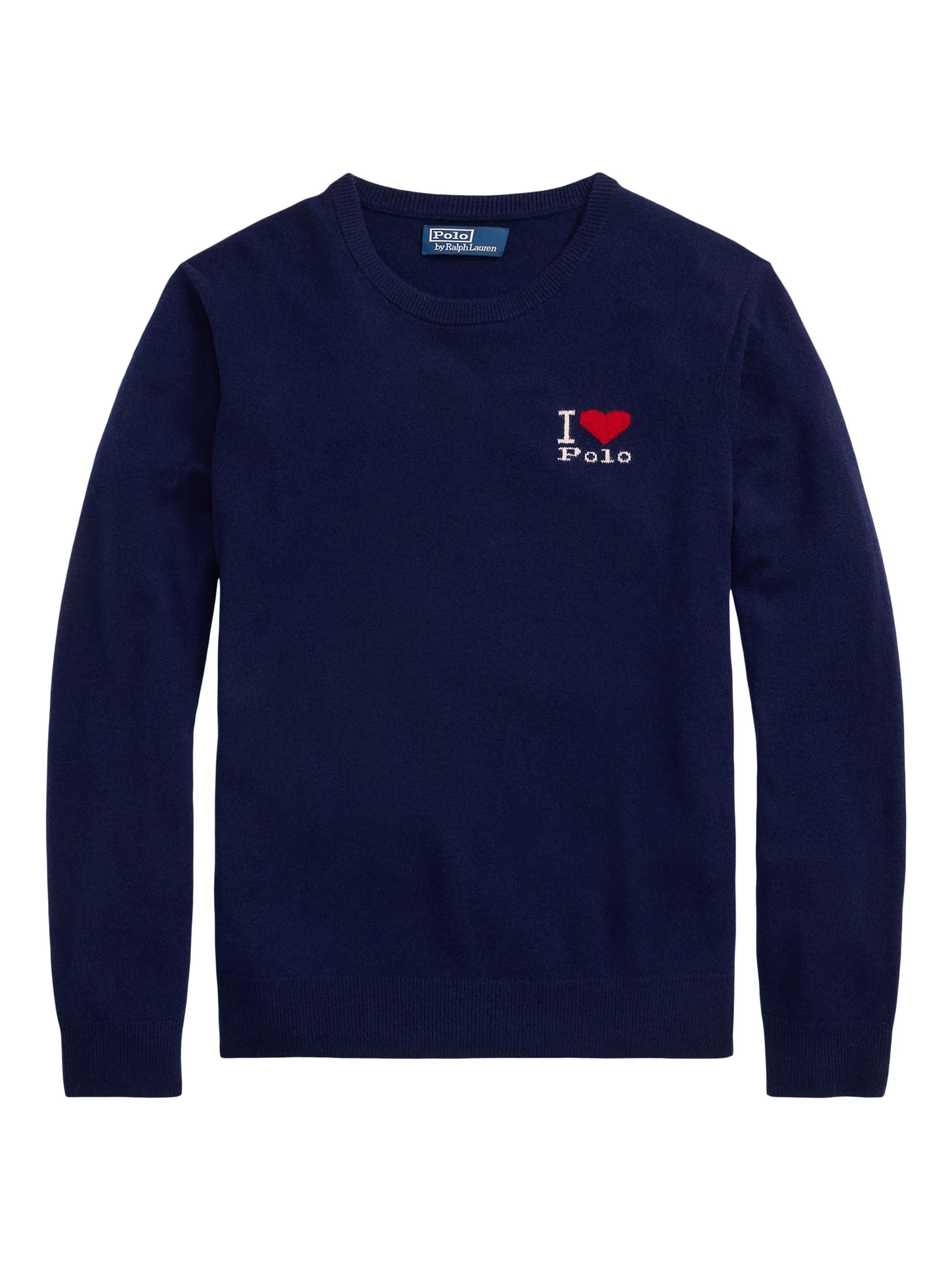 Men's The I Heart Polo Cashmere Sweater - Navy Combo - 1