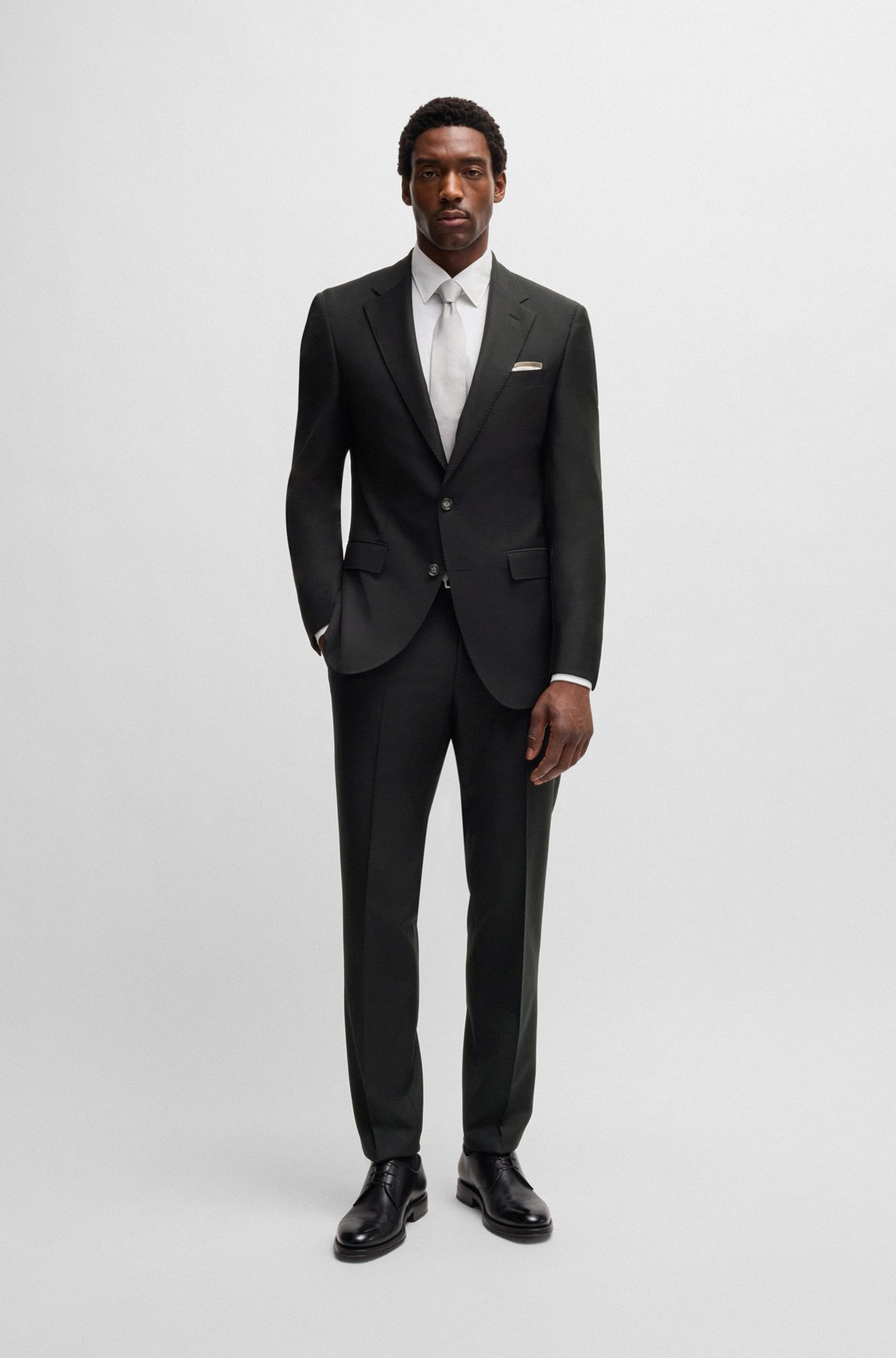 SLIM-FIT TROUSERS IN VIRGIN WOOL WITH STRETCH - 3
