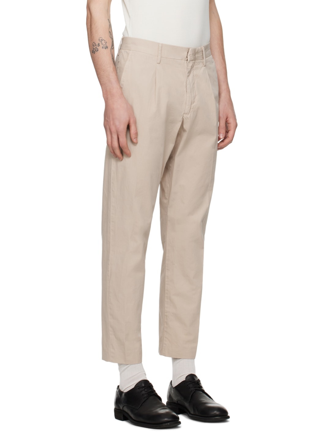 Beige Bill 1080 Trousers - 2