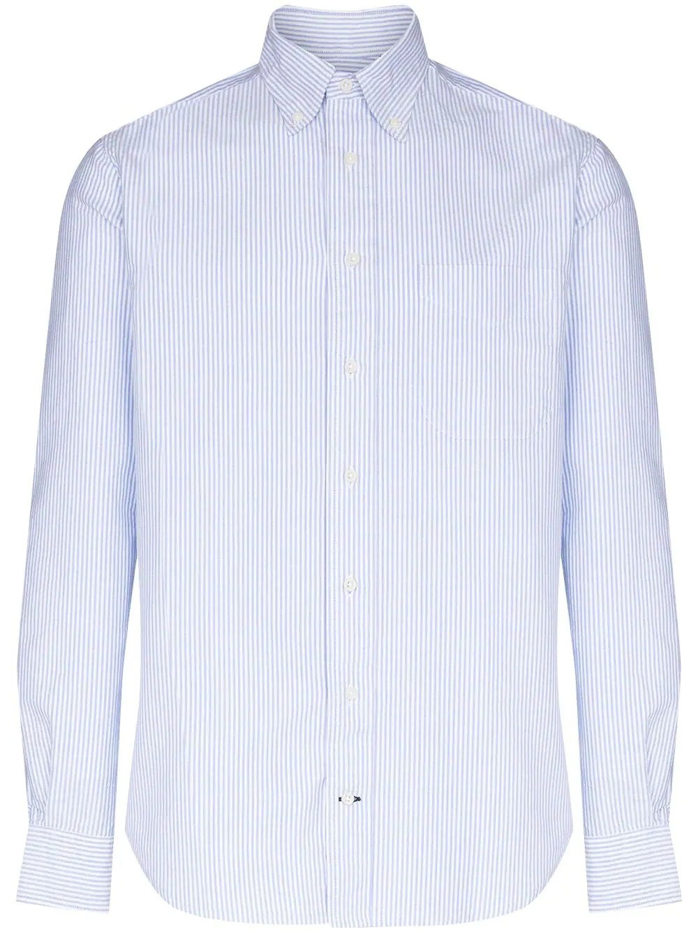 button-down striped cotton shirt - 1