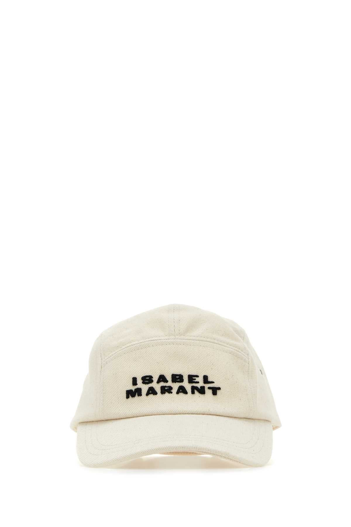 Isabel Marant Women Malange Ivory Cotton Tedji Baseball Cap - 1