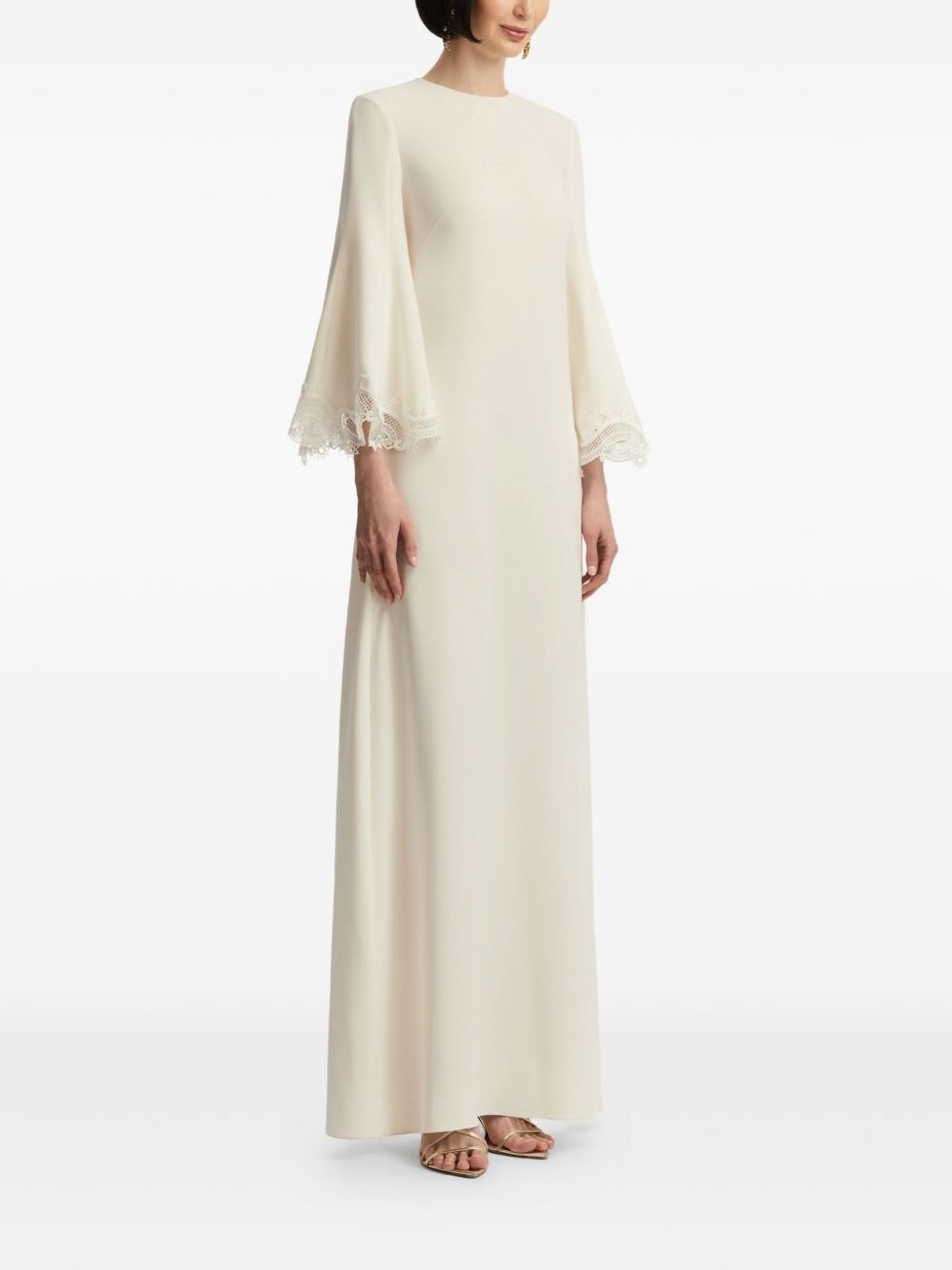 lace-trim kaftan dress - 2
