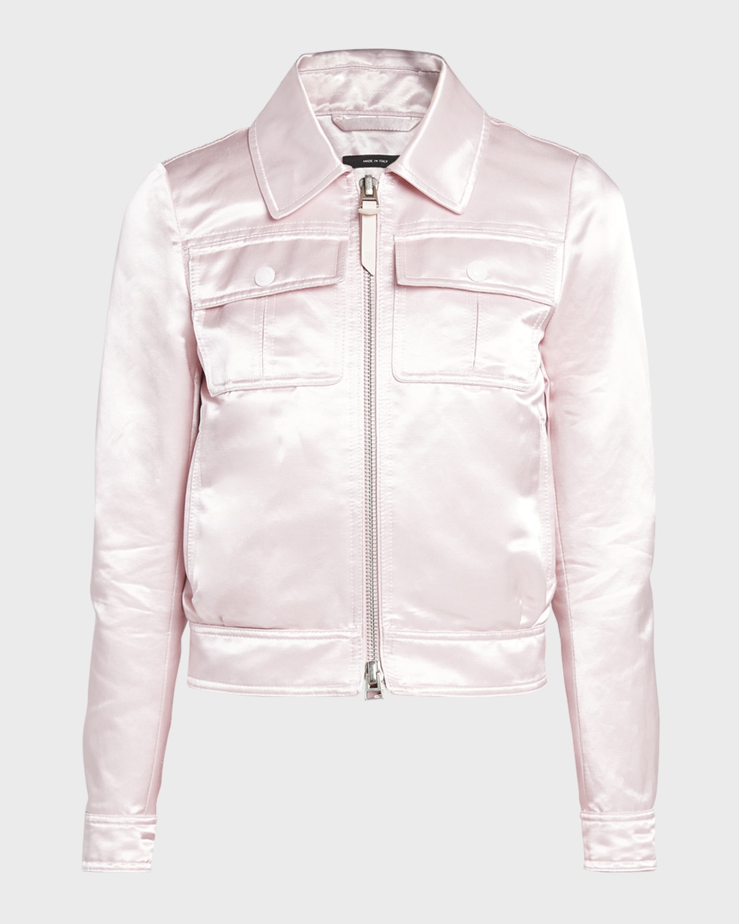 Ducesse Satin Zip Shirt Jacket - 1