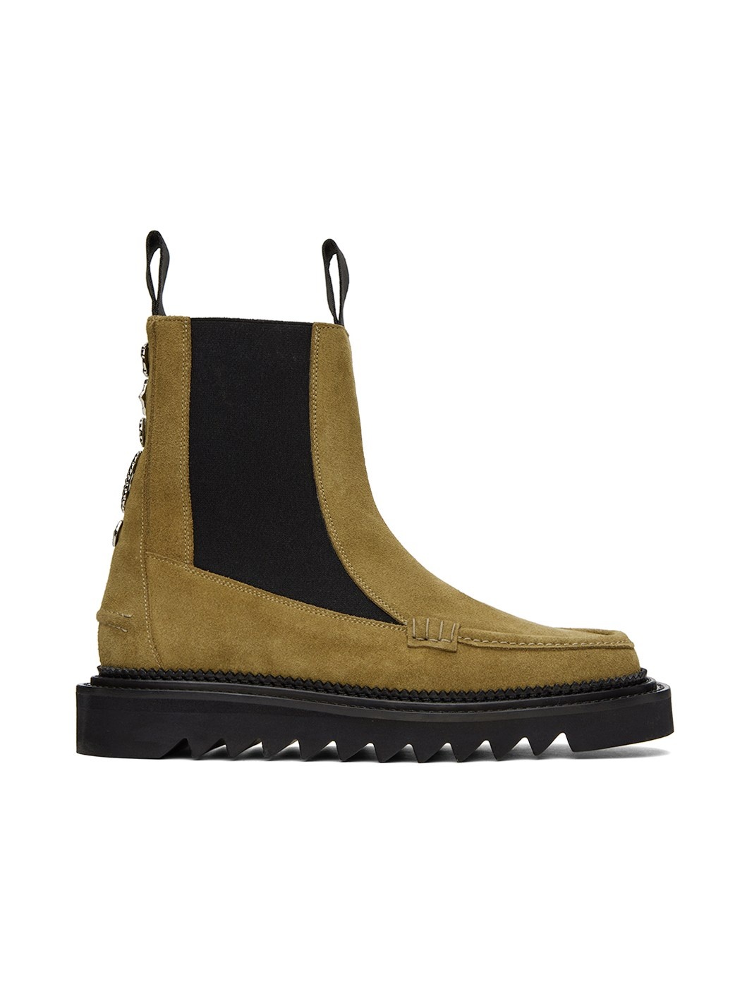 Khaki Suede Chelsea Boots - 1