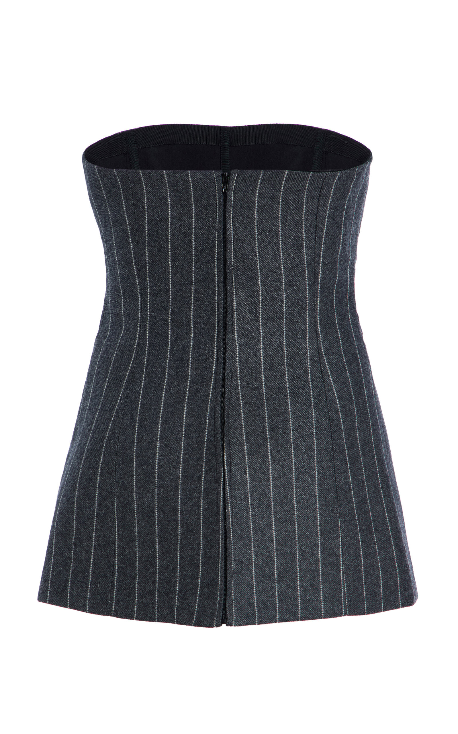 Strapless Wool-Blend Top grey - 3