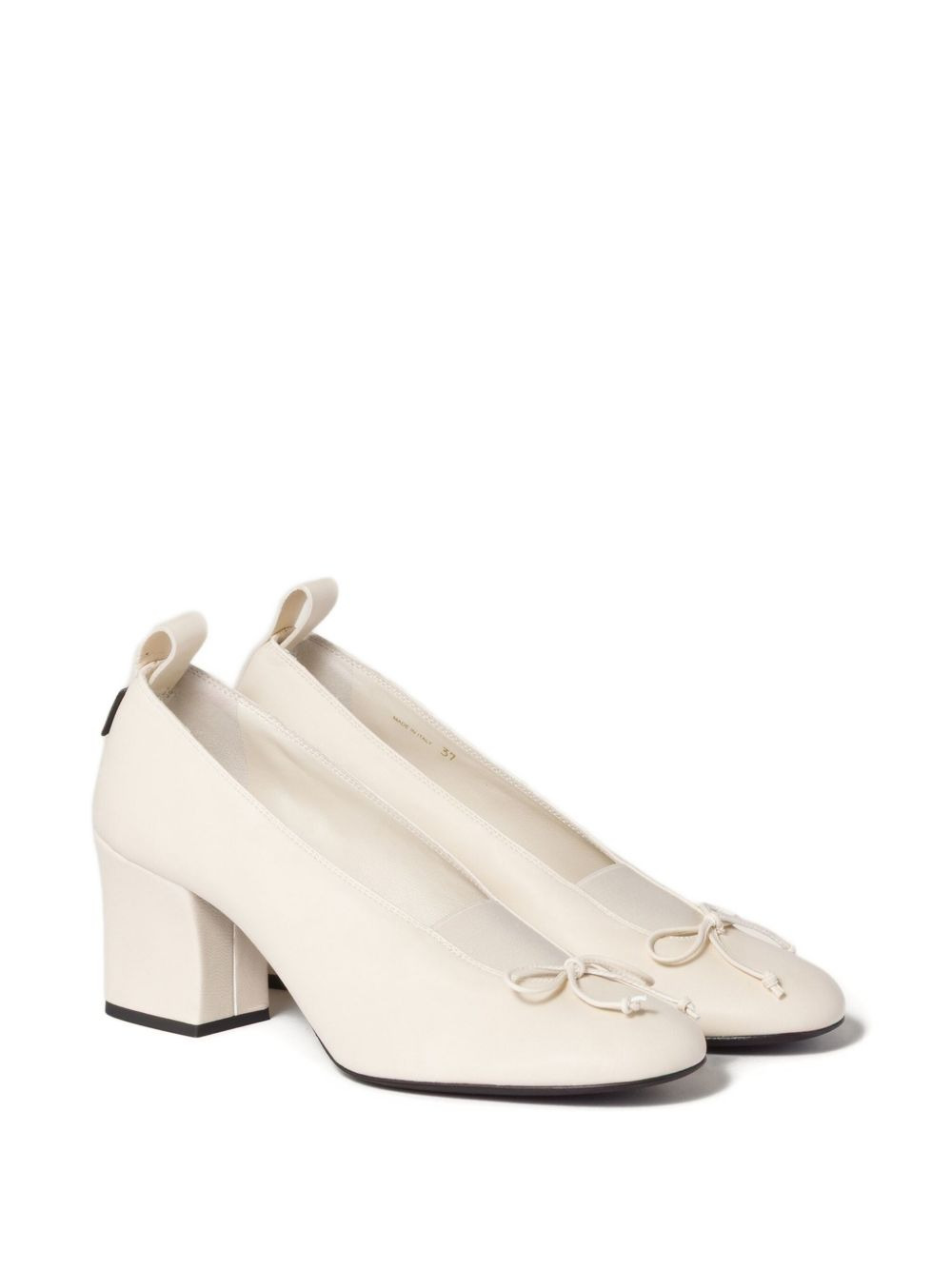 65mm Élan bow-embellished block-heel pumps - 2