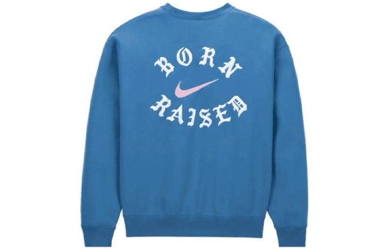 Nike Nike SB x BORNXRAISED Crewneck Sweatshirt 'Blue' DX4270-407 outlook
