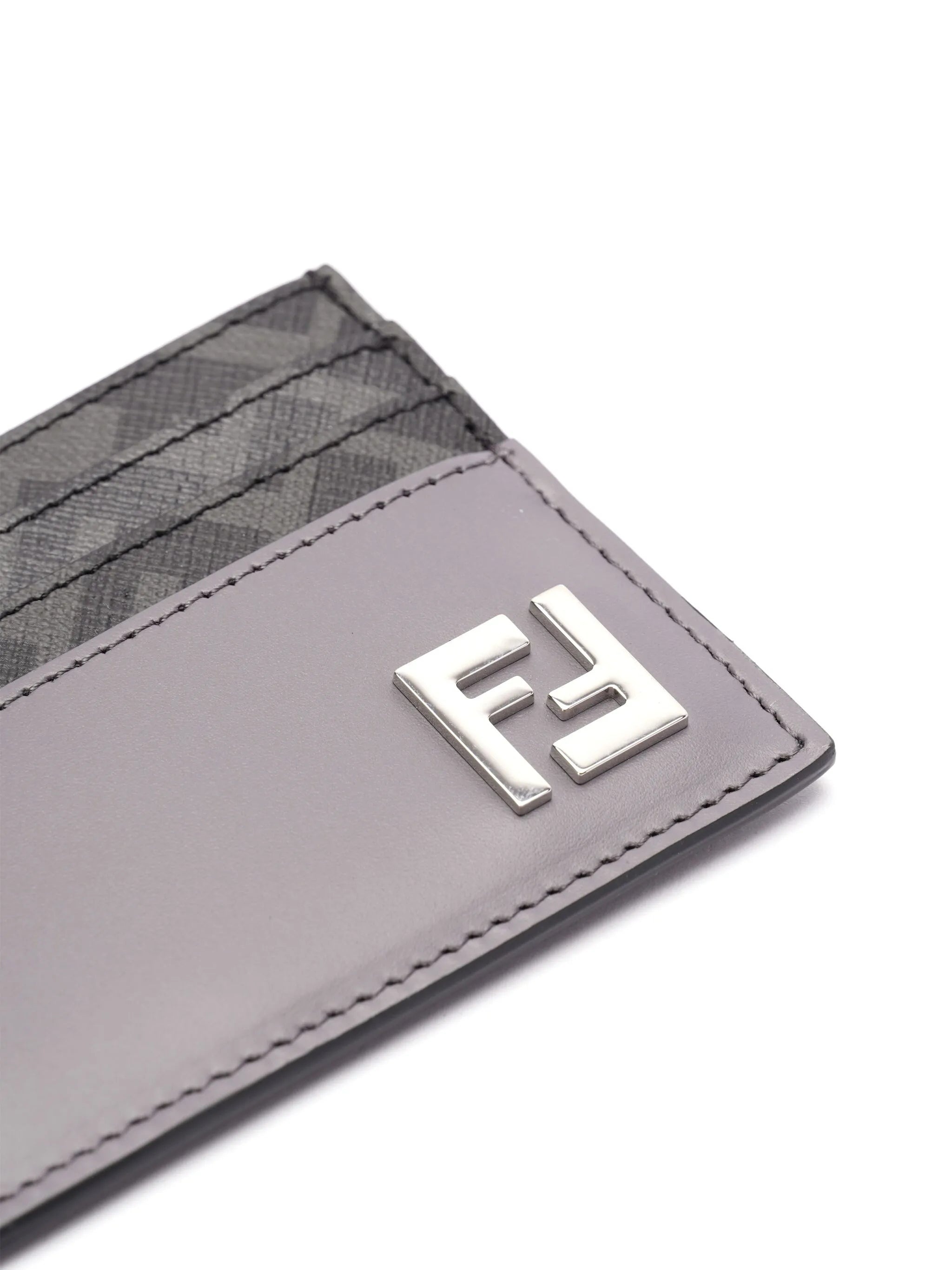 FF Logo-plaque Leather Cardholder - 2