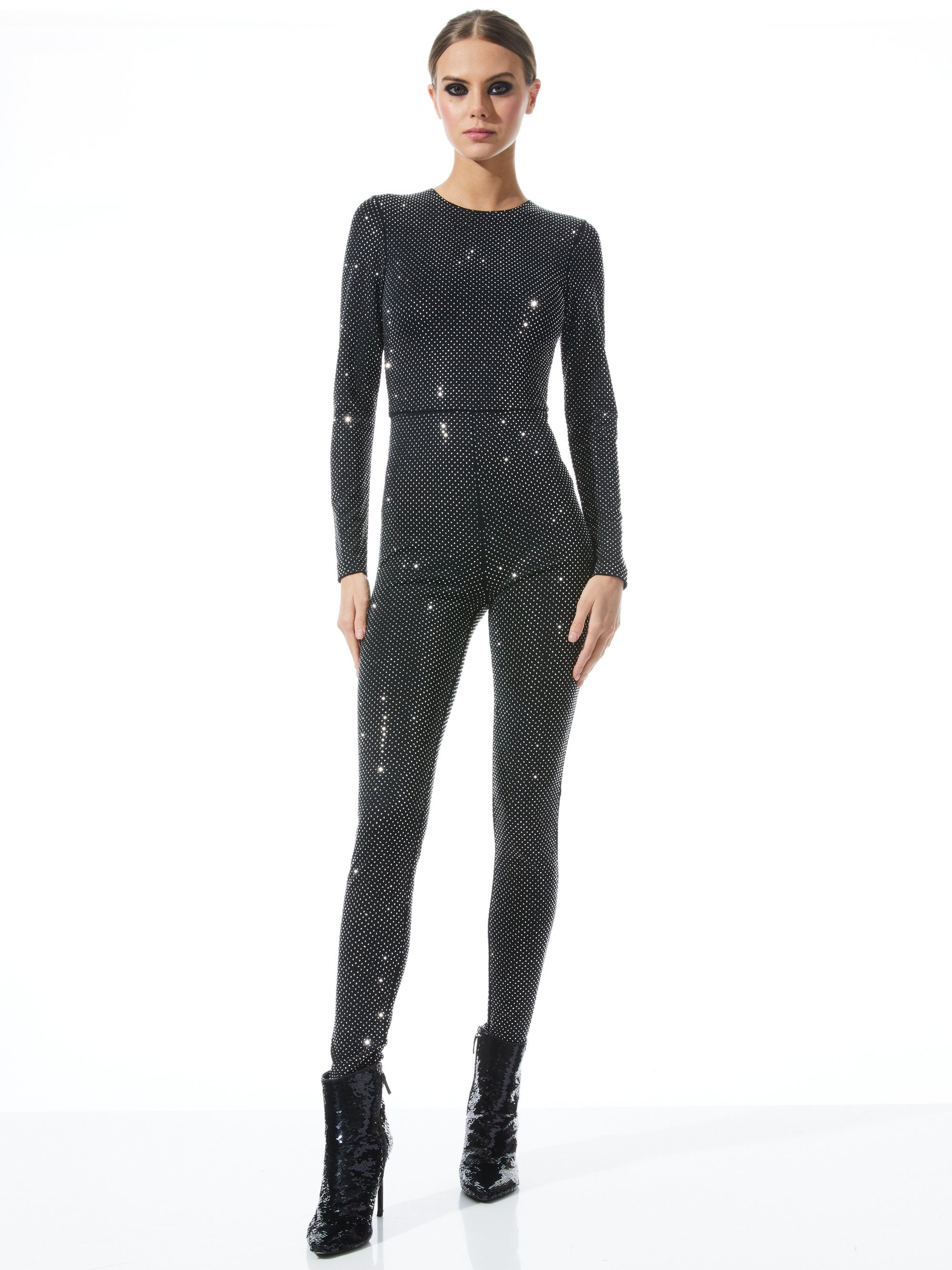 FREDDIE CREWNECK EMBELLISHED CATSUIT - 2