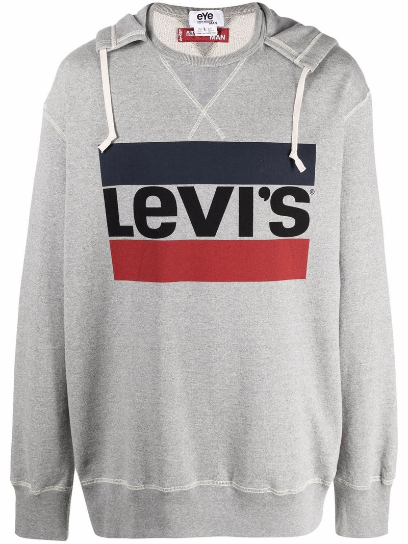 logo drawstring hoodie 1