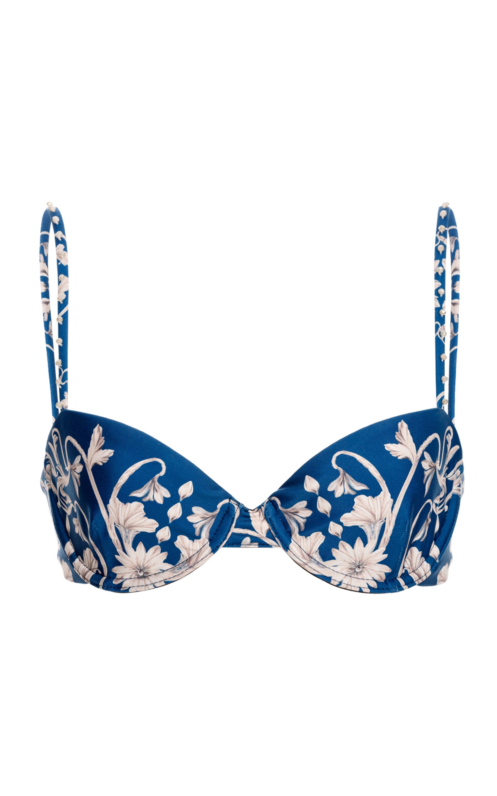 Magdalena Ribbons Bikini Top blue - 1