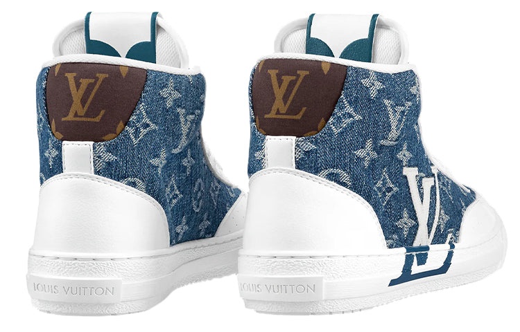 (WMNS) LOUIS VUITTON Charlie Ankle Sneakers 'White Denim Monogram' 1A9S5G - 5