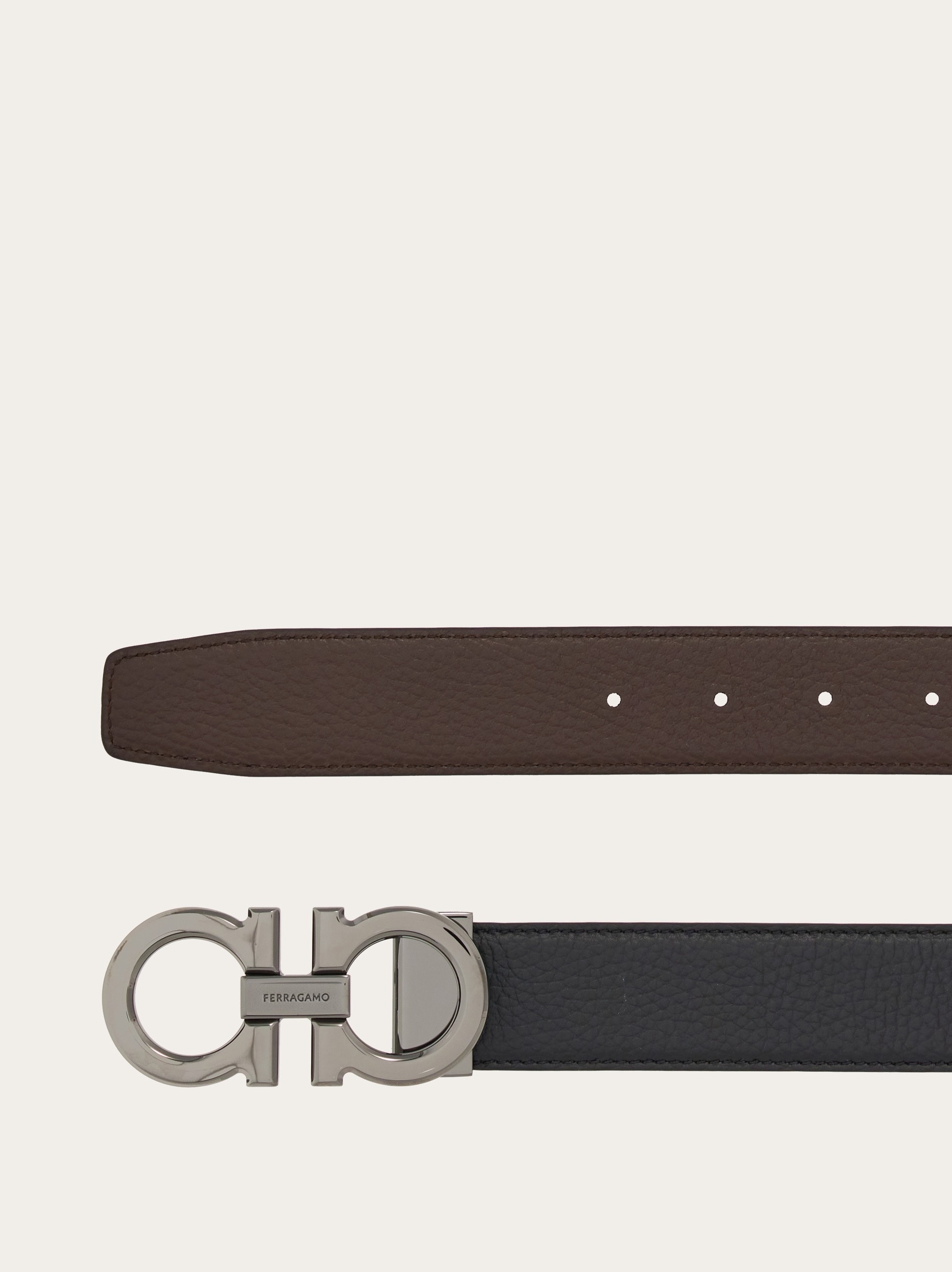 Reversible and adjustable Gancini belt - 2