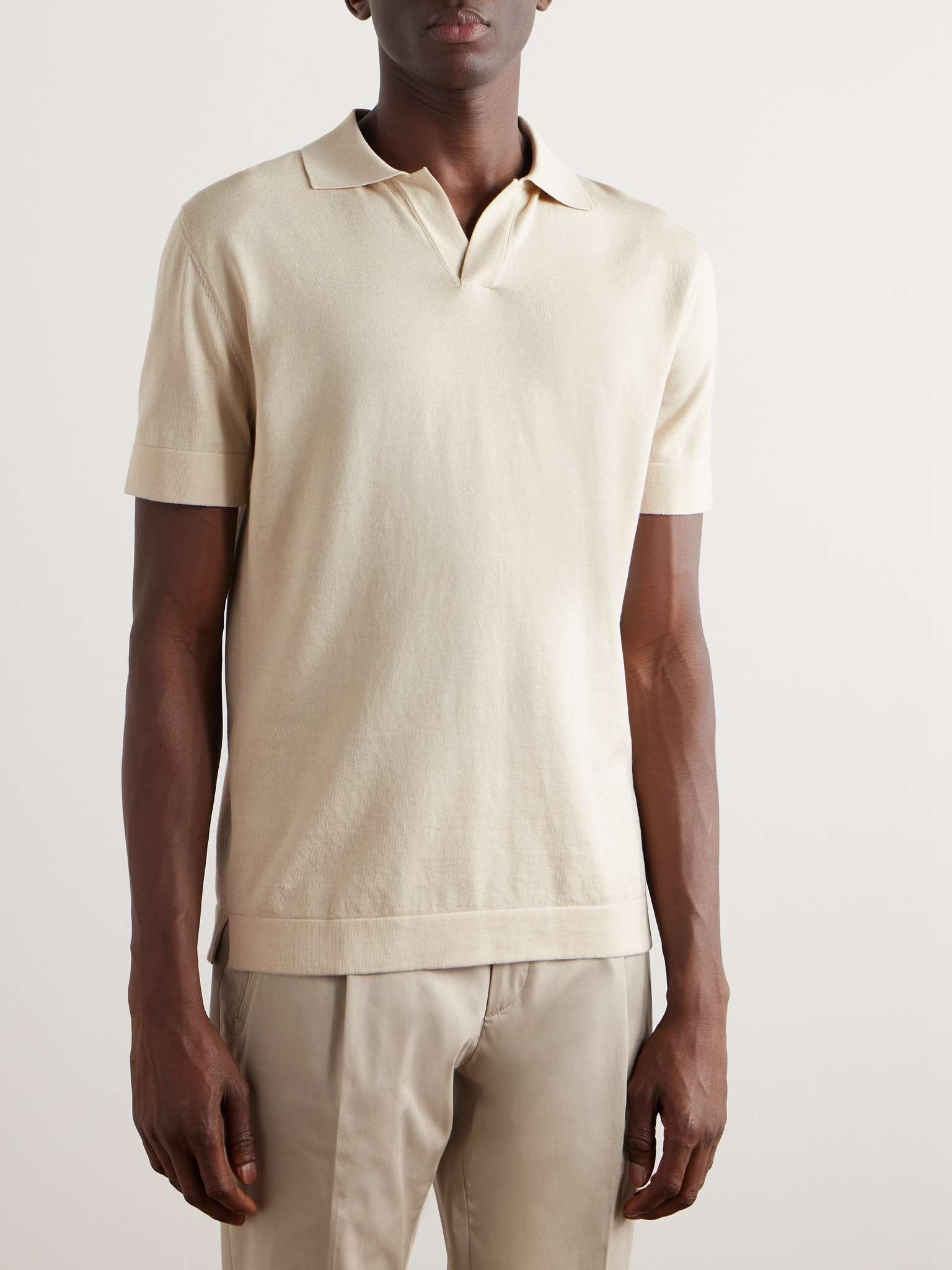 Cotton and Silk-Blend Polo Shirt - 3