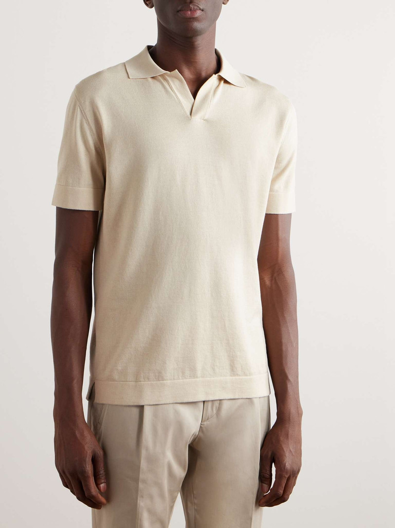 Cotton and Silk-Blend Polo Shirt 3