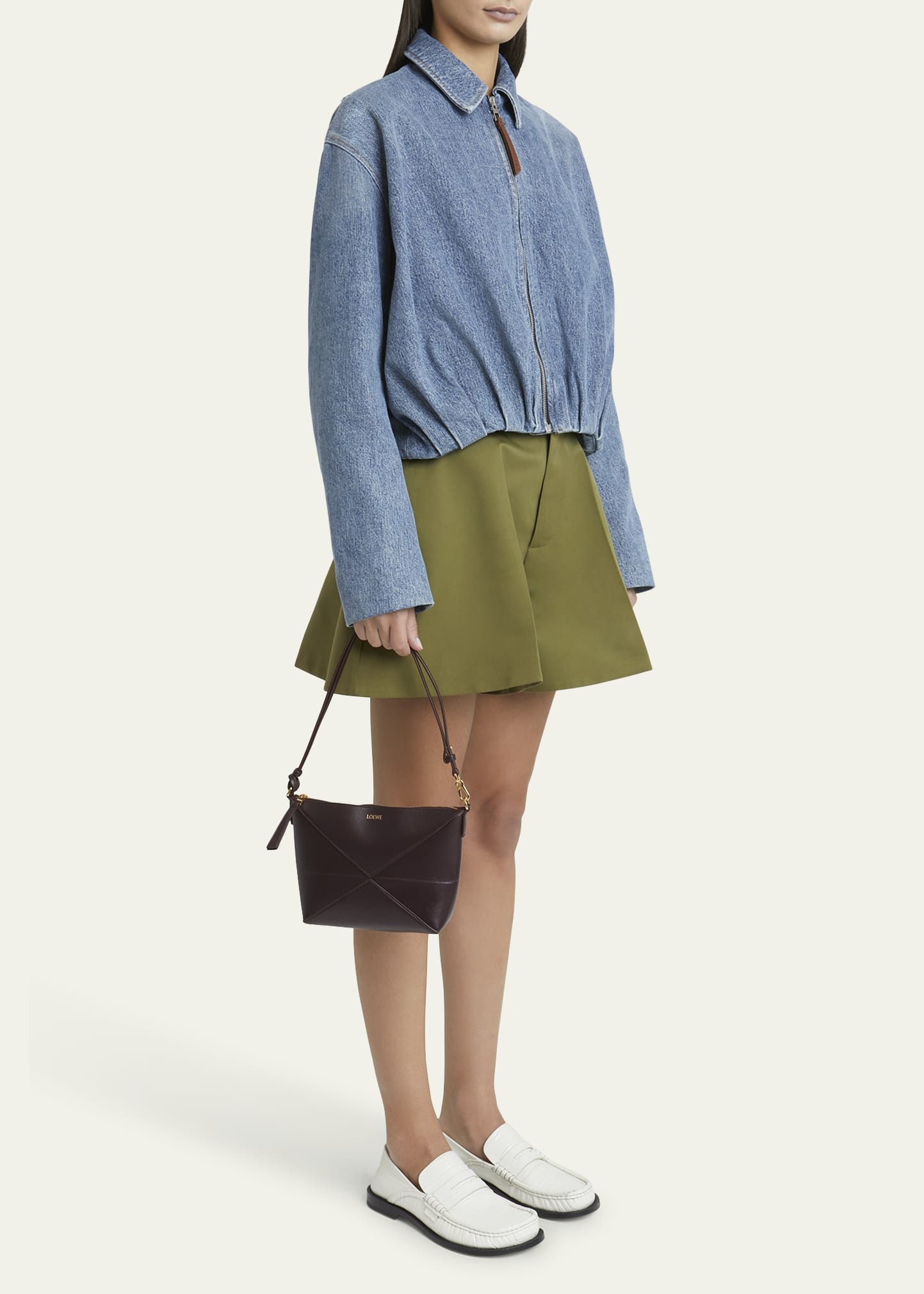 Puzzle Fold Leather Pouch Shoulder Bag - 6