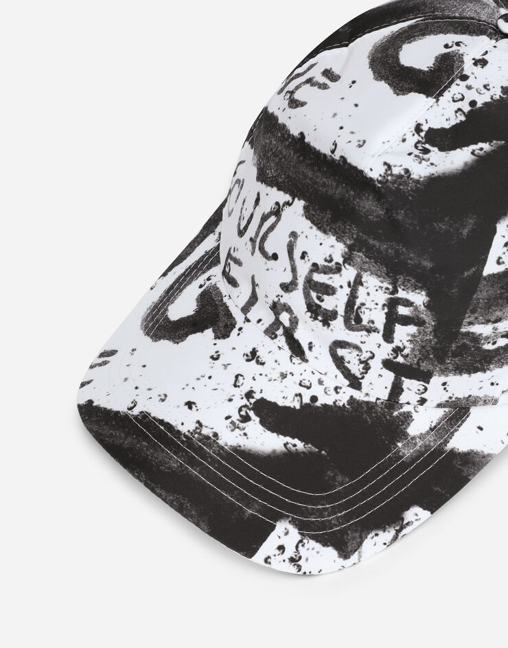 Nylon baseball cap with DG graffiti print - 3