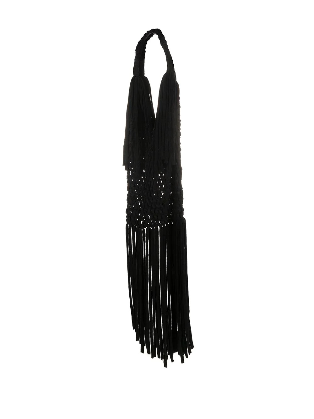 woven fringed shoulder bag - 3