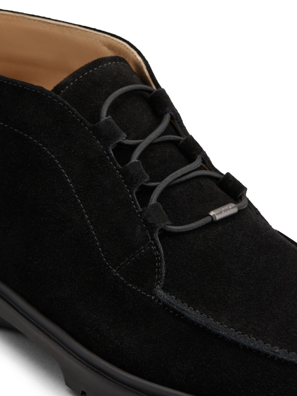 lace-up suede desert boots - 4