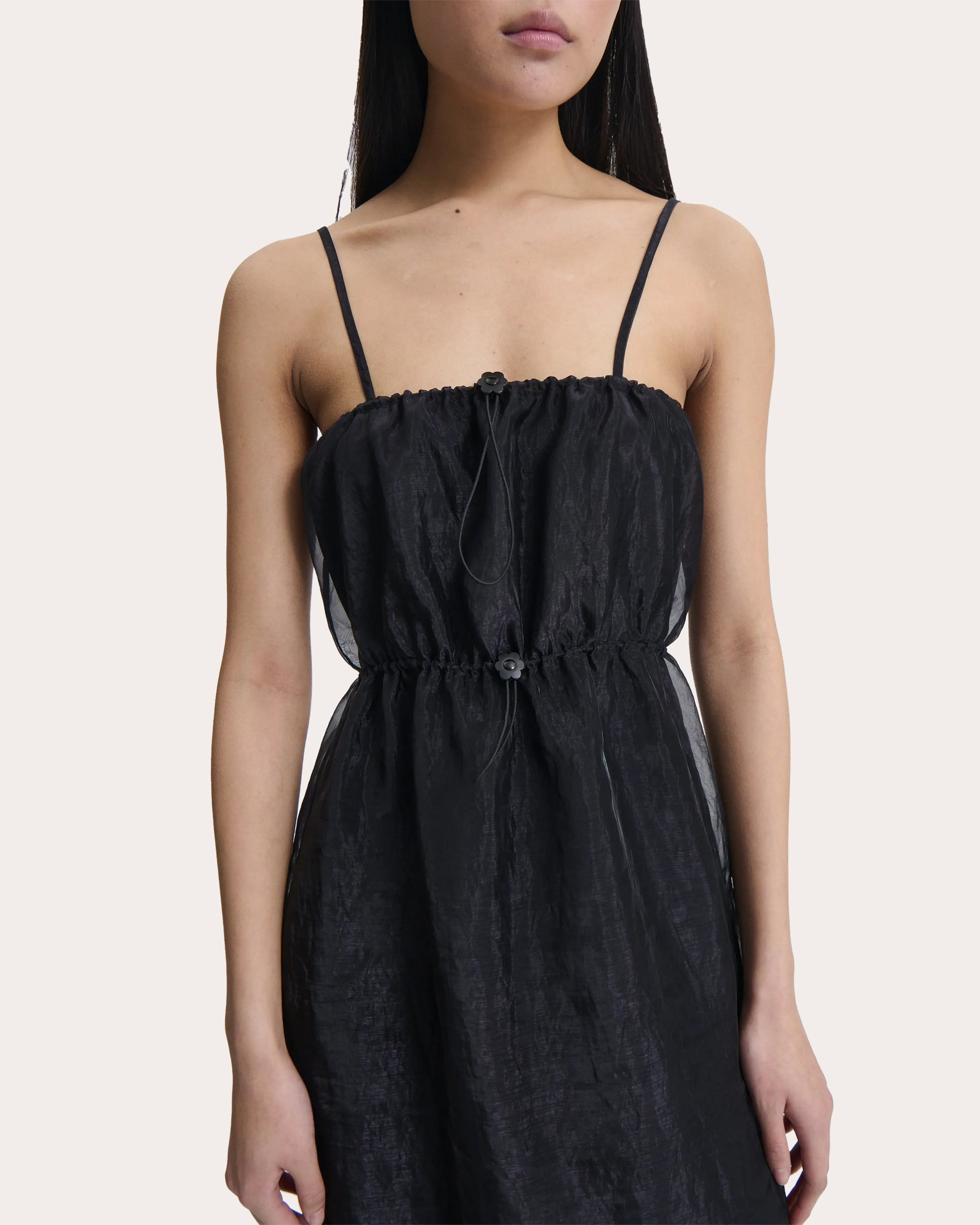 Barr Embroidered Floral Liquid Myrtia Slip Dress - 3