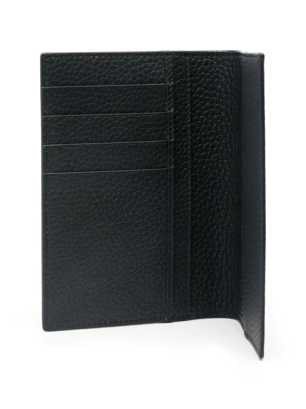 embossed-logo leather wallet - 3