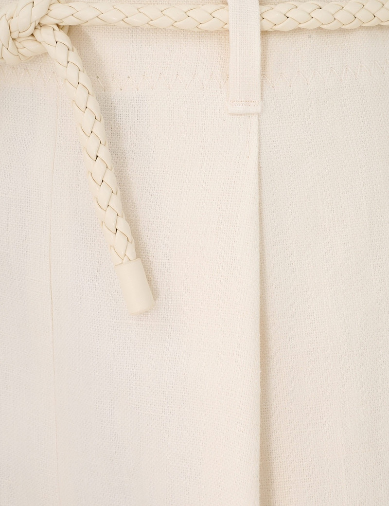 CRUSH LINEN TUCK SHORT 6