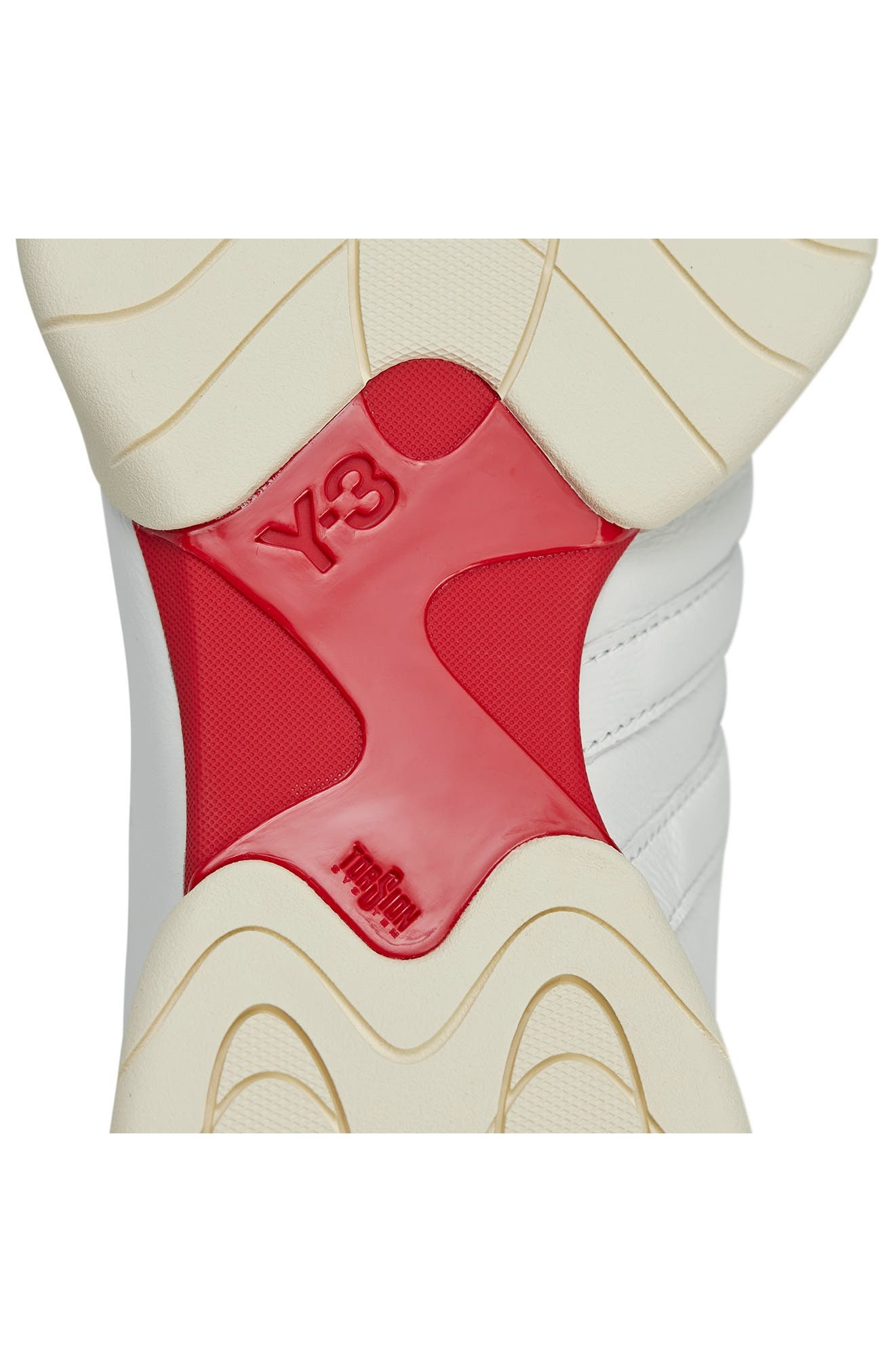 Y-3 Gender Inclusive Regu Mary Jane Sneaker in White/Cream/Scarlet at Nordstrom - 6