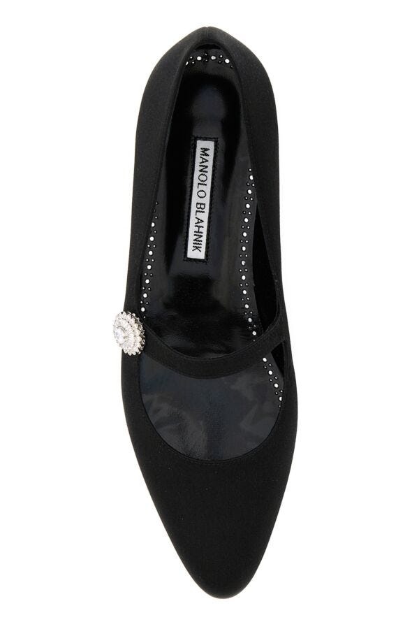 Black satin Mary Jane ballerinas - 4