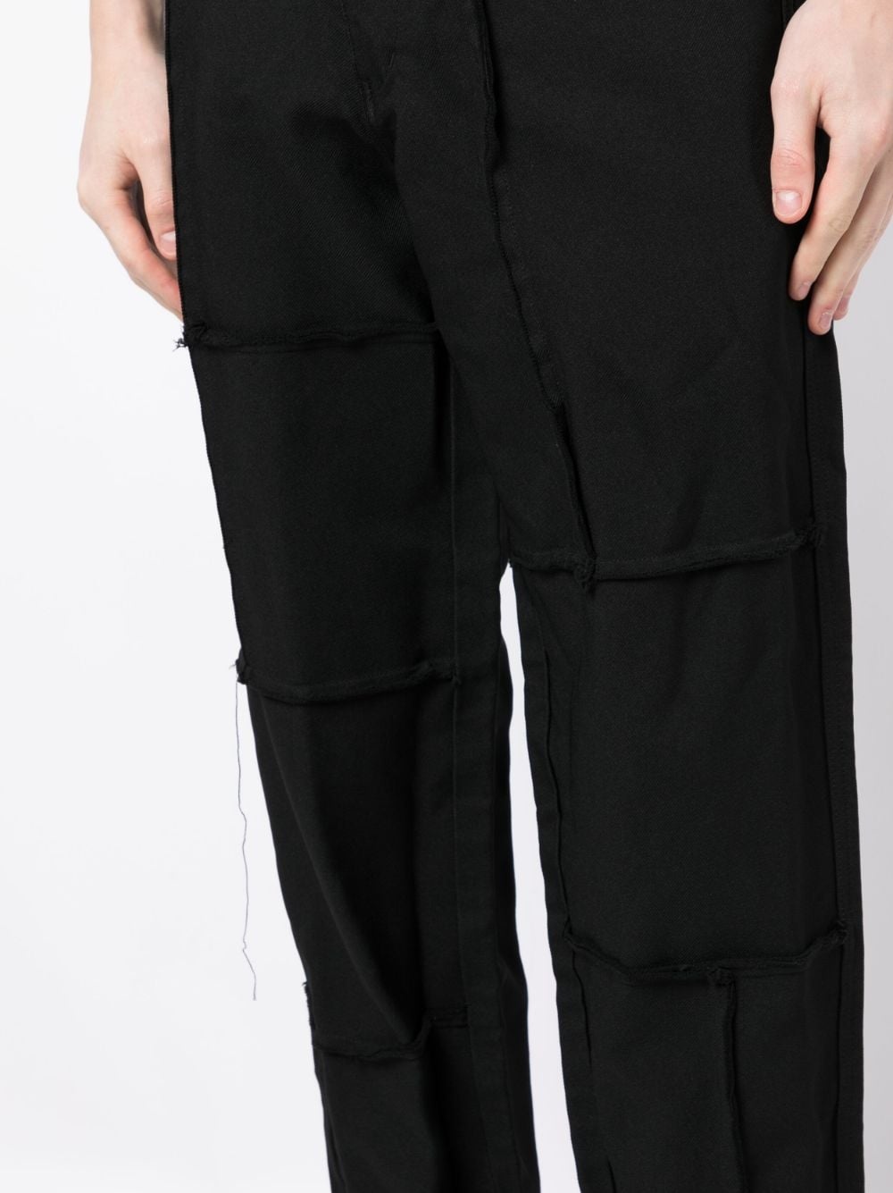 exposed-seam straight-leg trousers - 5