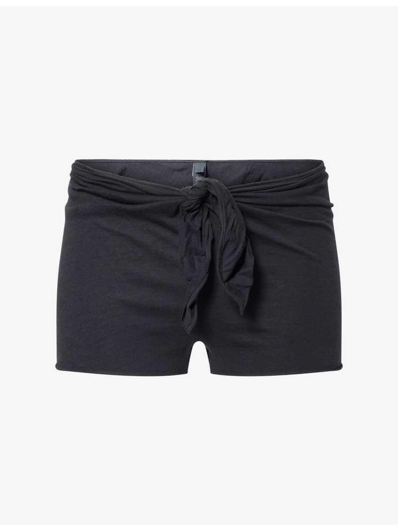 Tie-Waist Low-Rise Cotton Shorts 1