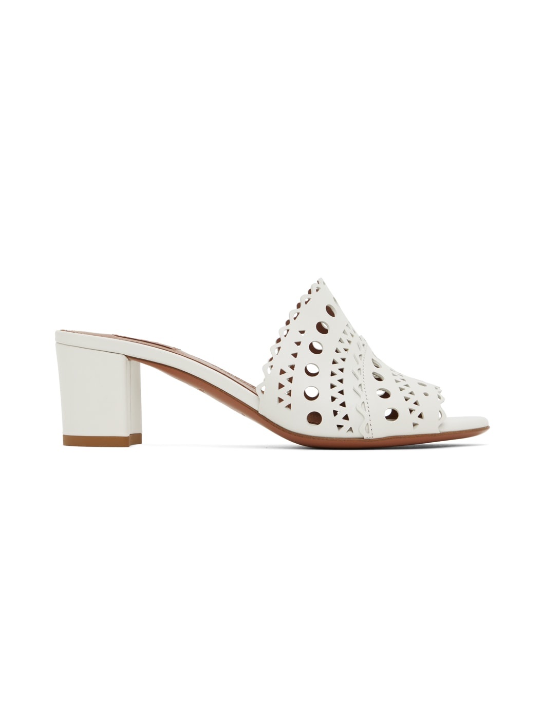 White Vienne Heeled Sandals - 1