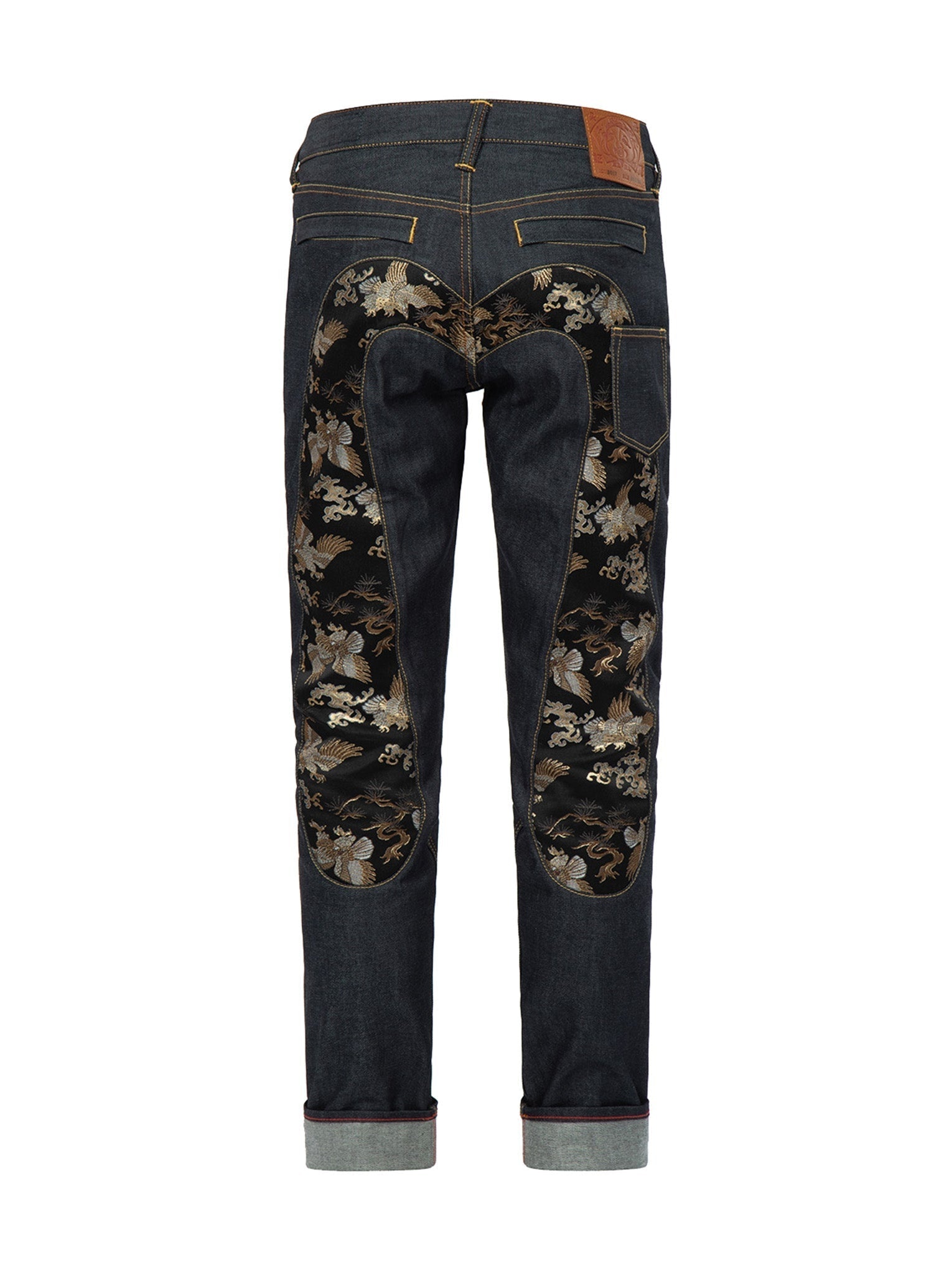Brocade Daicock Insert with Multi-Pocket Carrot-Fit Jeans #2017 - 13