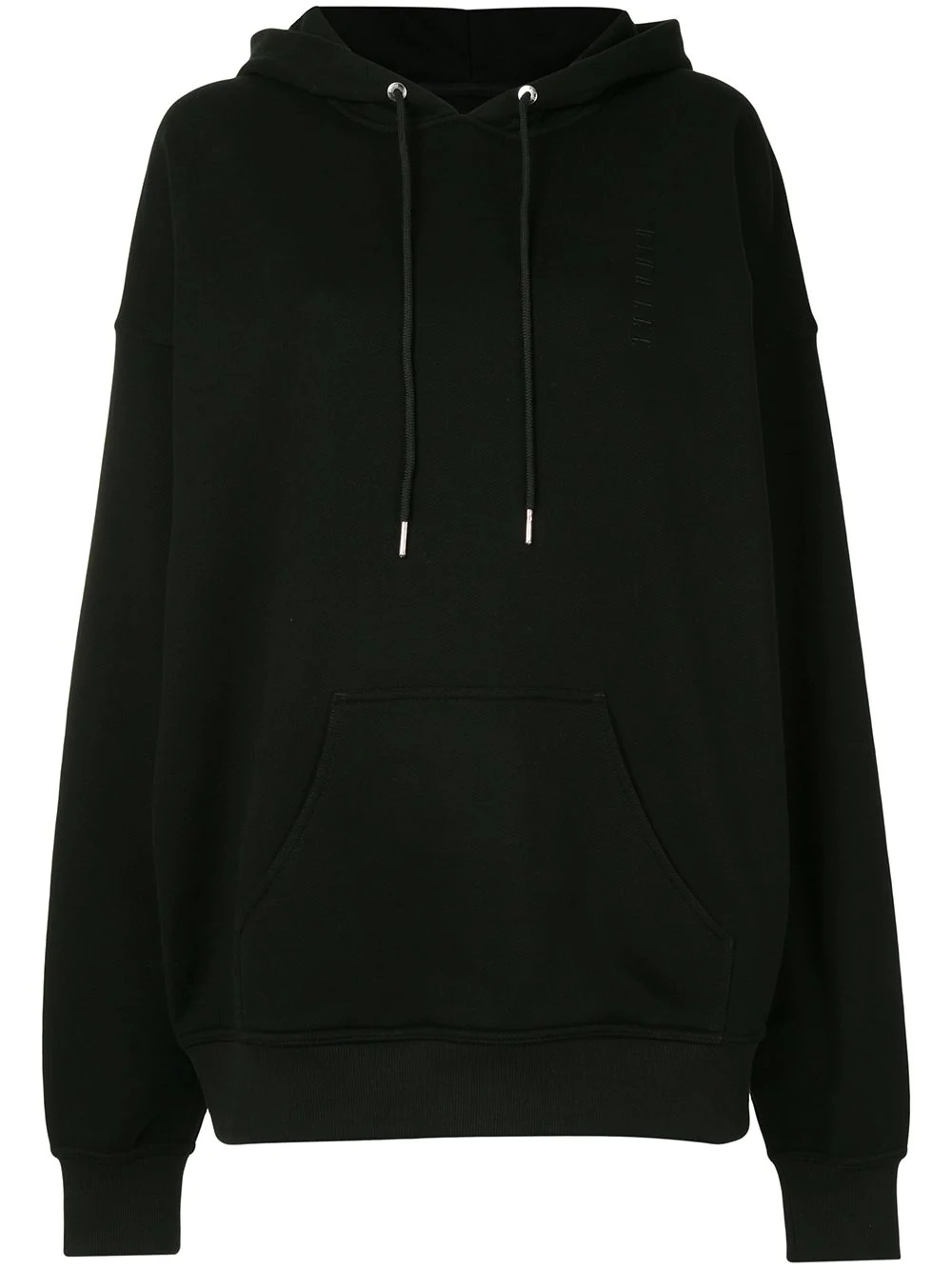 embroidered logo cotton hoodie - 1