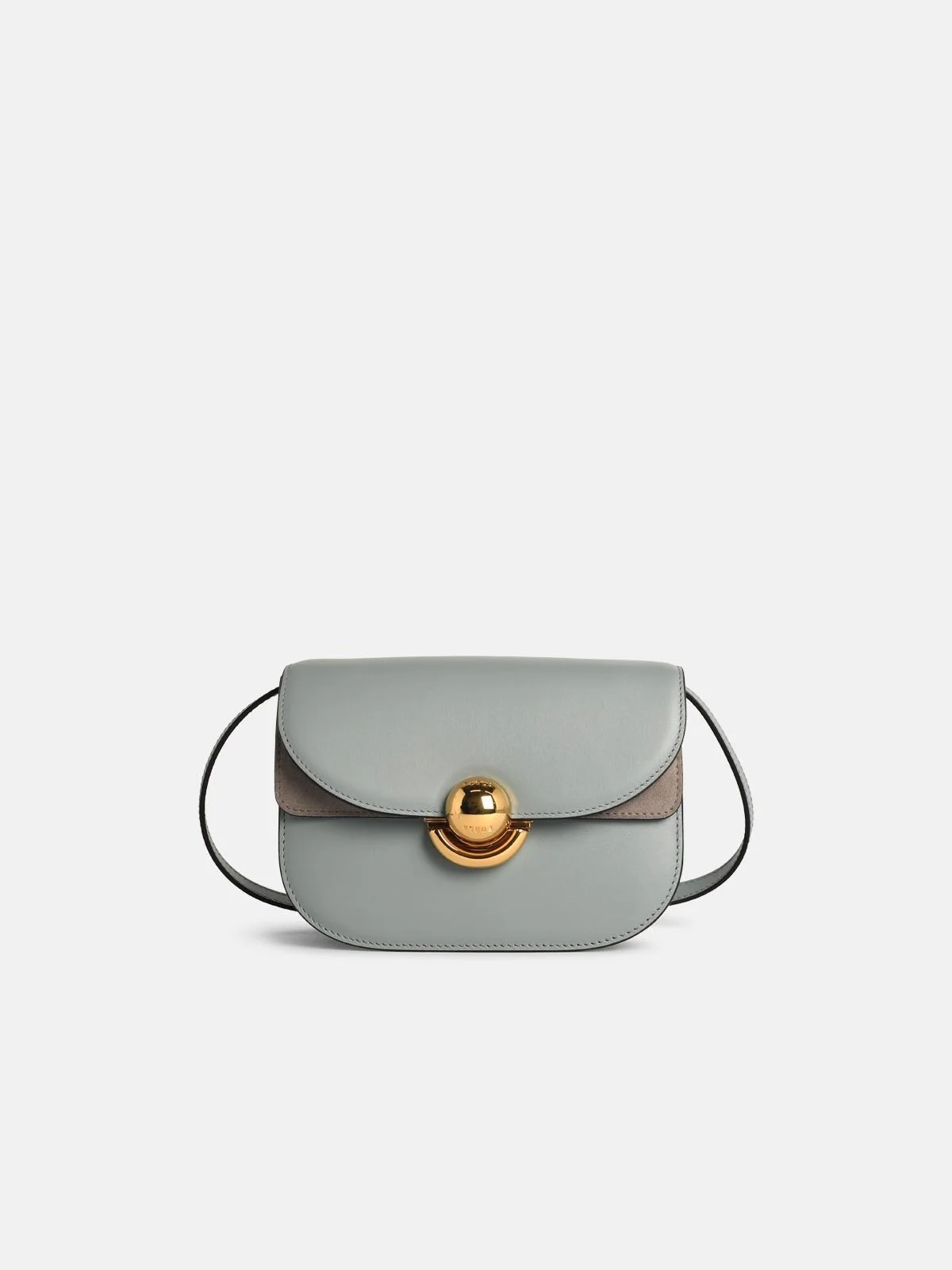 LIGHT BLUE LEATHER MINI 'SFERA' CROSSBODY BAG - 1