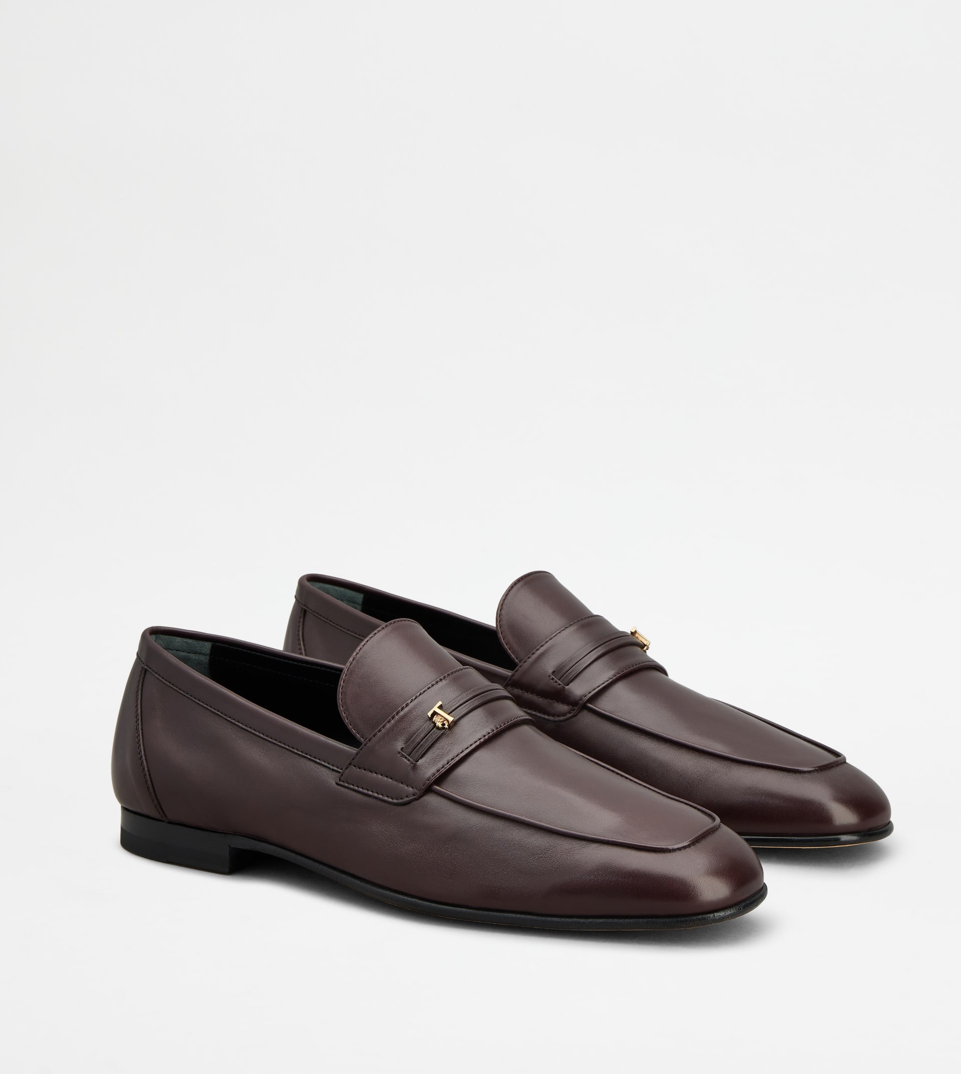 LOAFERS IN LEATHER - BURGUNDY - 2