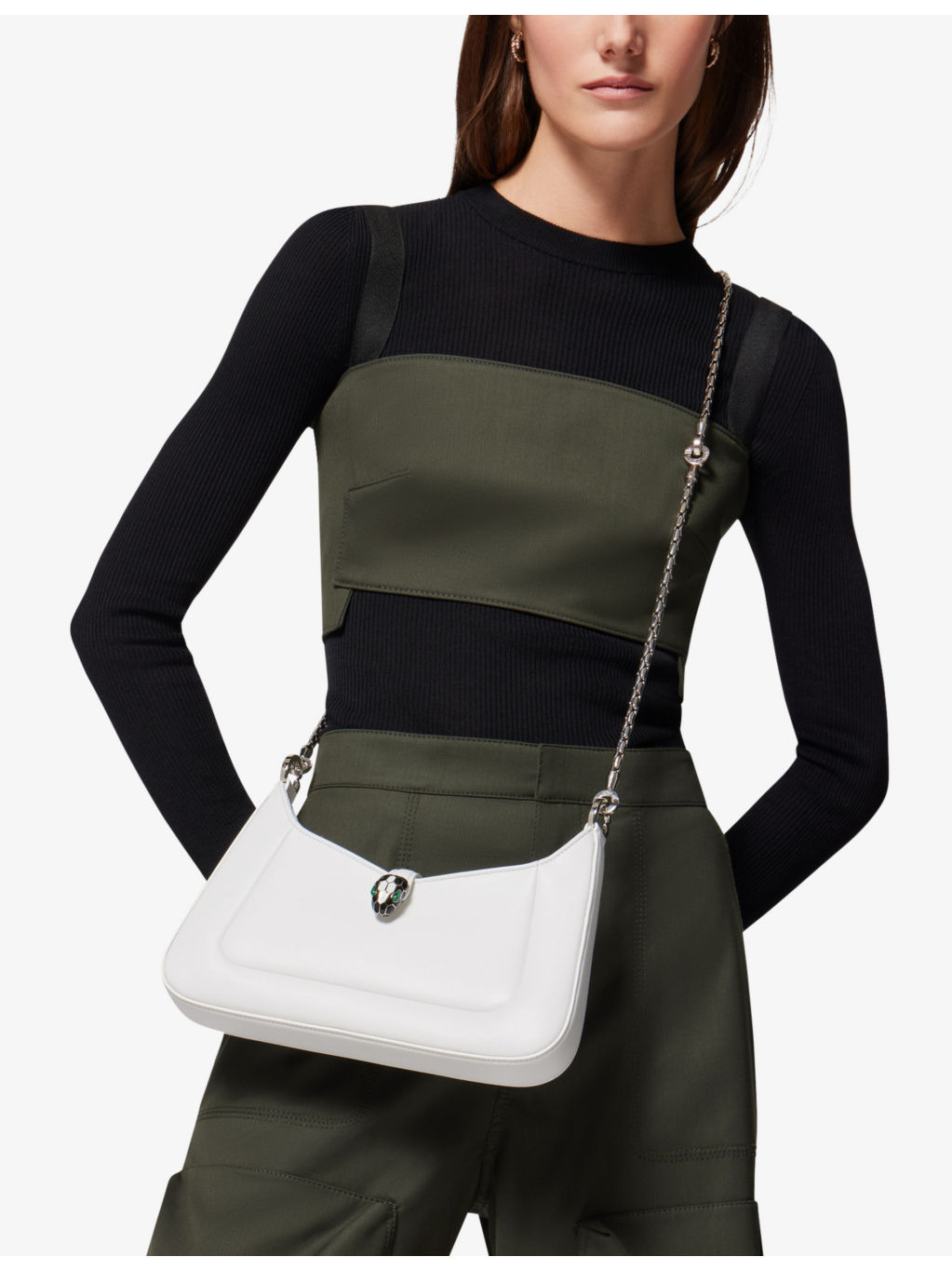 Serpenti Baia small leather shoulder bag - 2