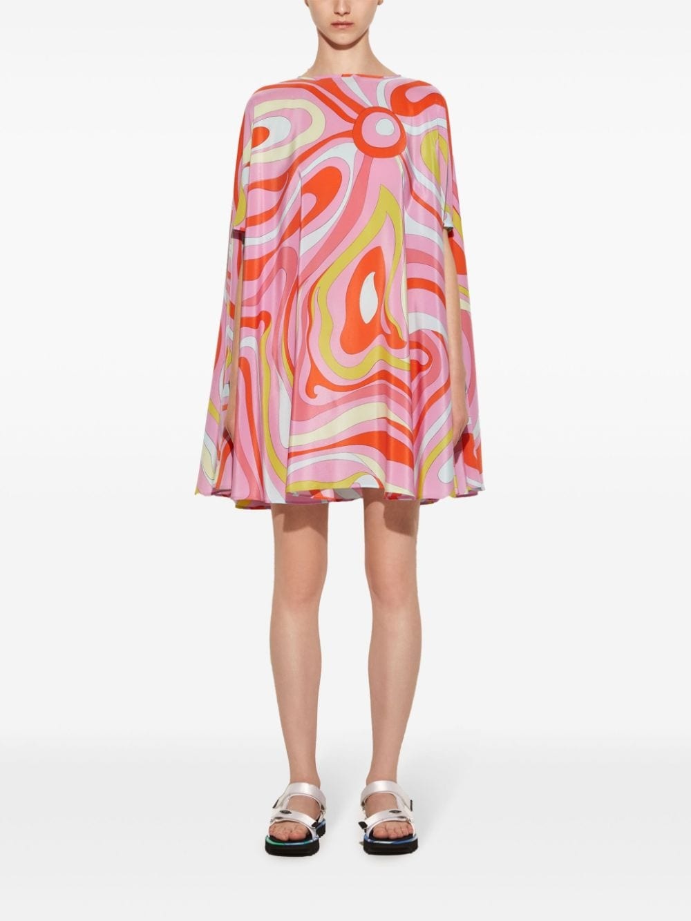 Marmo-print silk dress - 2