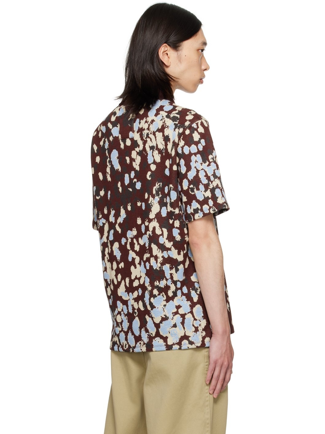 Burgundy Jacquard Polo - 3